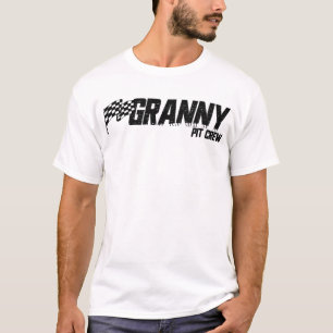 Pit Crew Granny Race Verjaardag Familie Racing Gra T-shirt