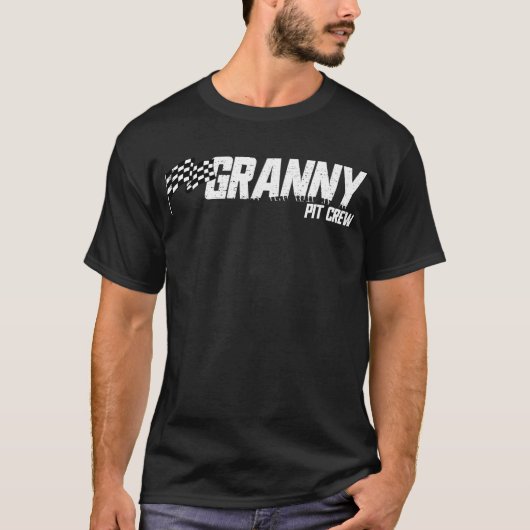 Pit Crew Granny Race Verjaardag Familie Racing Gra T-shirt (Voorkant)
