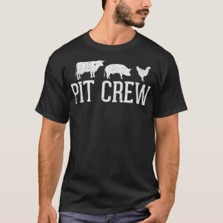 Pit Crew Koe Pig Chicken Barbecue T-shirt