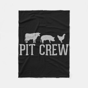 Pit Crew Koe Pig Chicken Byrbecue Cookout Grillen Fleece Deken