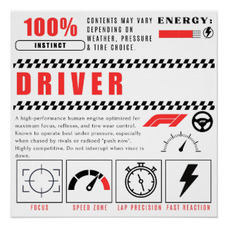 Pit Crew Kracht – 100% Coureur Perfect Poster