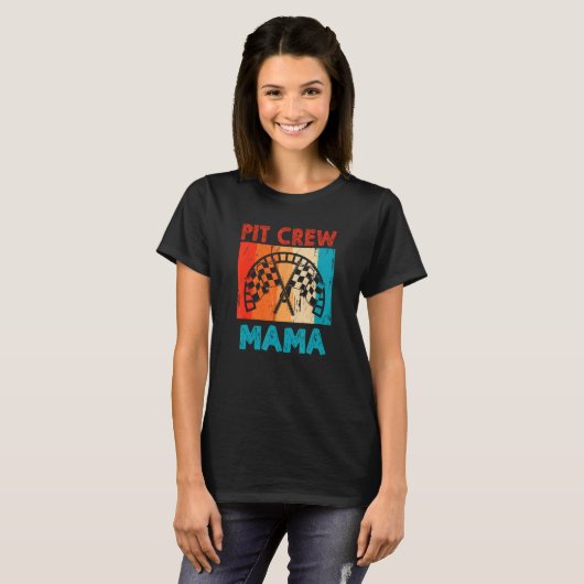 Pit Crew Mama Car Lover Autocoureur T-shirt (Voorkant volledig)