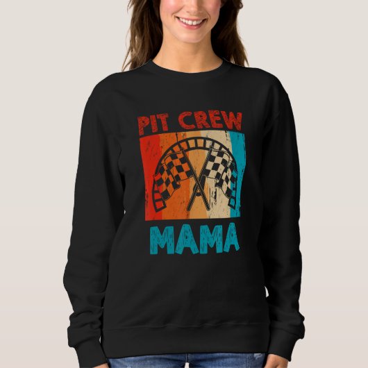 Pit Crew Mama Car Lover Autocoureur Trui (Voorkant)