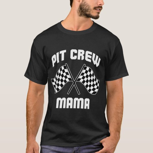 Pit Crew Mama Hosting Race Car Birthday Party Pa T-shirt (Voorkant)