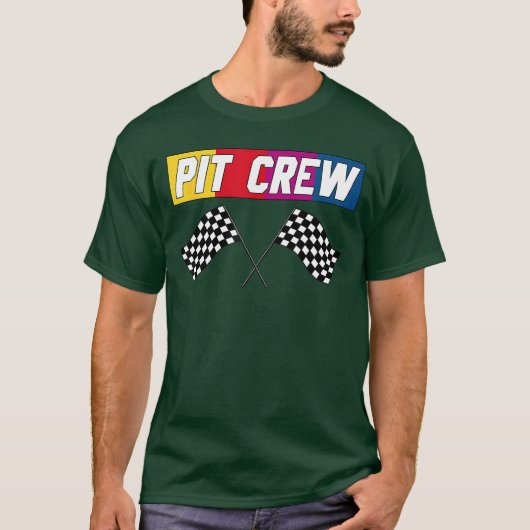 PIT CREW Race T-shirt voor feesten (Voorkant)