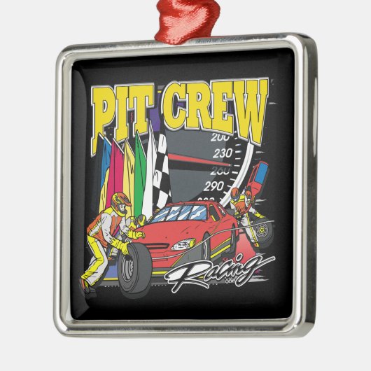 Pit Crew Racing Metalen Ornament (Links)