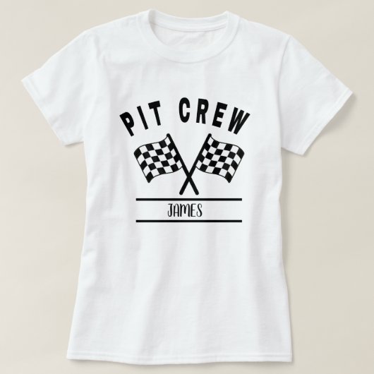 Pit Crew Shirt, Familie Matching Shirt en baby (Design voorkant)