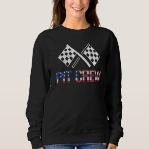 Pit Crew Usa-vlag voor partijen bij racewagens Trui