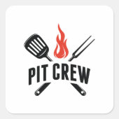 Pit Crew Vierkante Sticker (Voorkant)