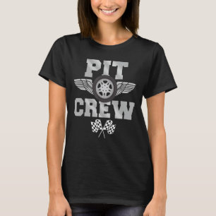 Pit Crew Voor Het Hosten Van Race Car Party Ouders T-shirt