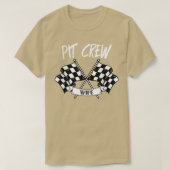 Pit Crew Wife Checkered Flag Racing Family  T-shirt (Design voorkant)
