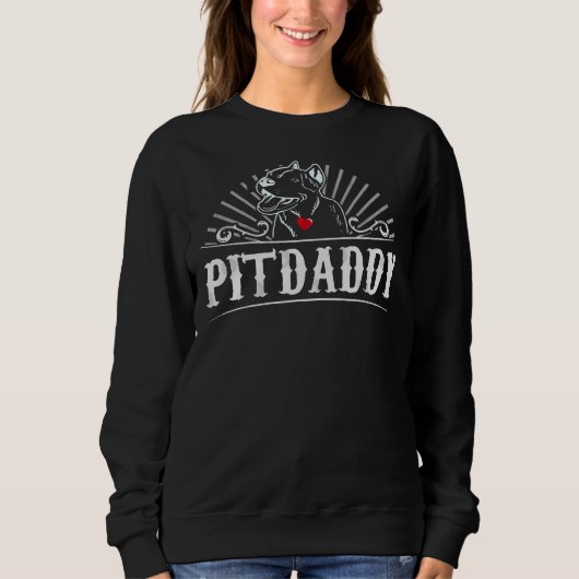 Pit Daddy Pitbull Hond Papa Pit Bull Eigenaar Trui (Voorkant)