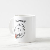 Pit gebeurt Funny Pit Bull Coffee Mok (Voorkant links)