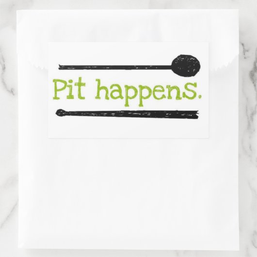 Pit gebeurt sticker (Tas)
