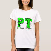 pit groene en zwarte haarpunten t-shirt (Voorkant)