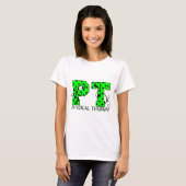 pit groene en zwarte haarpunten t-shirt (Voorkant volledig)