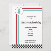 Pit Lane Racing Car Birthday Uitnodiging (Voorkant)