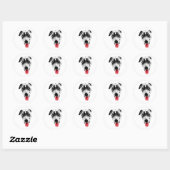 Pit Mix Rode Tong Portret Sticker (Vel)