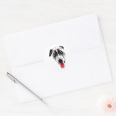 Pit Mix Rode Tong Portret Sticker (Envelop)