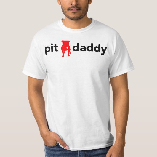 Pit pappie Gift Items for Pitbull eigenaars, Fans, T-shirt (Voorkant)