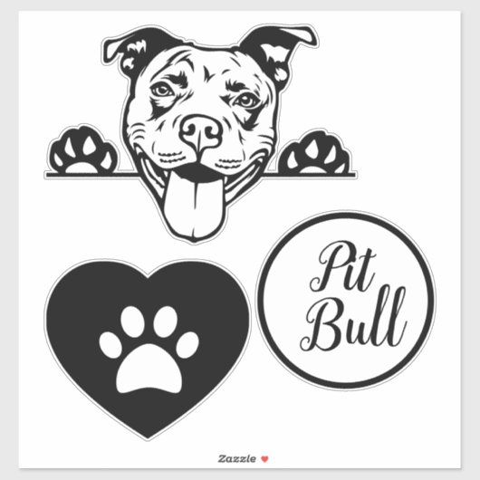 Pit Pull Liefde Sticker (Vel)
