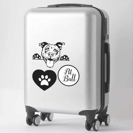Pit Pull Liefde Sticker (Koffer)