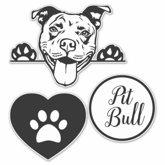 Pit Pull Love Sticker (Voorkant)