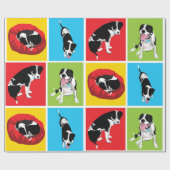 Pit stier thuis verpakkingspapier cadeaupapier (Vlak)