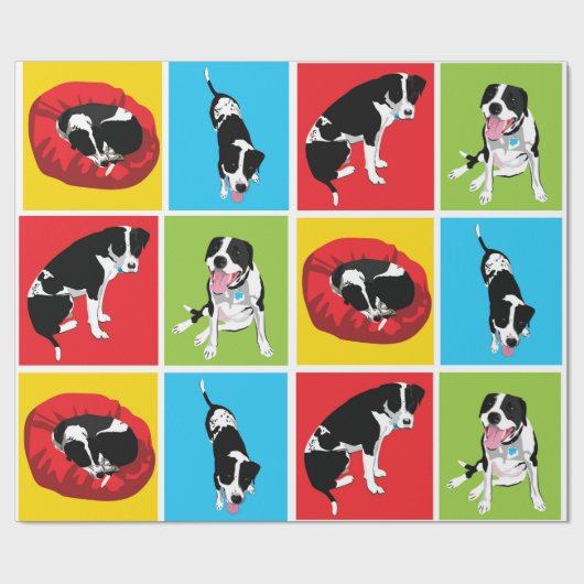 Pit stier thuis verpakkingspapier cadeaupapier (Vlak)