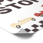 Pit Stock Sign Twee Fast Race Birthday Poster (Hoek)