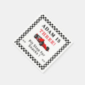 Pit Stop for Snacks – 3rd Race Car Birthday Napkin Servet (Hoek)