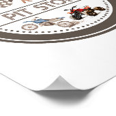 Pit Stop Fun Bikes Verjaardagsteken Poster (Hoek)