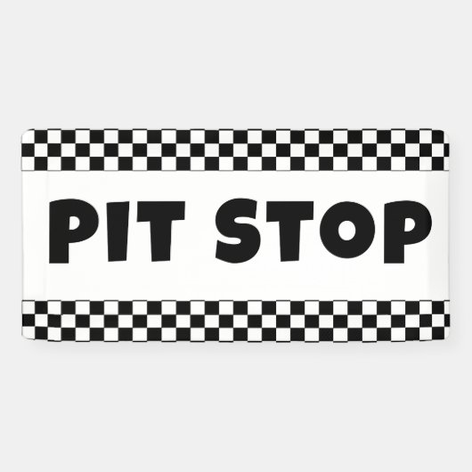 Pit Stop Party Welcome Banner | Racing Birthday  (Horizontaal)