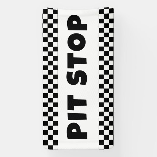 Pit Stop Party Welcome Banner | Racing Birthday  (Verticaal)