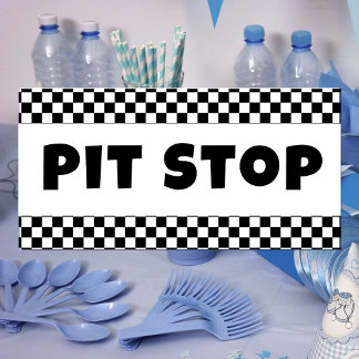 Pit Stop Party Welcome Banner | Racing Birthday 