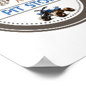 PIT STOP Quad Bike Verjaardagsteken Poster (Hoek)