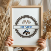 PIT STOP Quad Bike Verjaardagsteken Poster