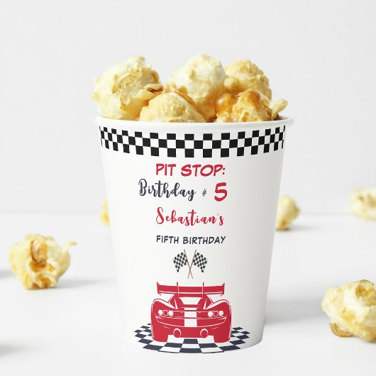 Pit stop race kinderen verjaardag papieren bekers
