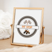 Pit Stop Sinaasappel Quad Bike Verjaardagsteken Poster