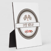 Pit Stop Verjaardag Tafelblad Plaque met Ezel Fotoplaat (Zijkant)