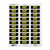 PIT Tegel retour adres stempel Etiket (Full Sheet)
