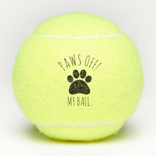 "Pit uit!.. mijn!" Tennis Ball voor honden Tennisballen (Voorkant)