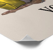 pit-vreugdeteken voor schattige bijenzonnebloem poster (Hoek)