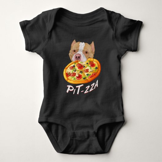 Pit-za! Pit Bull & Pizza T-shirt (Voorkant)
