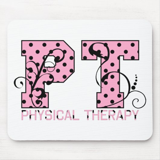 pit zwarte en roze pols muismat (Voorkant)