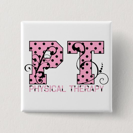 pit zwarte en roze pols vierkante button 5,1 cm (Voorkant)