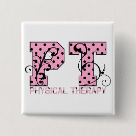 pit zwarte en roze pols vierkante button 5,1 cm