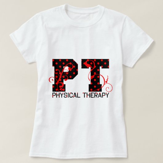 pit zwarte rode stipjes t-shirt (Design voorkant)