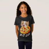 Pit-zza. Pit Bull & Pizza T-Shirt (Voorkant volledig)