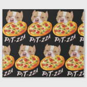 Pit-zza. Pit Bull & Pizza T-Shirt Coffee Mok Cadeaupapier (Vlak)